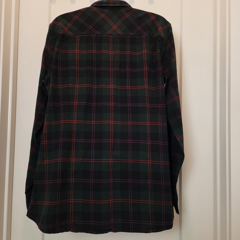 Eddie Bauer XL Classic Flannel Shirt Plaid Cozy Outdoor Preppy Rustic Holiday - Picture 3 of 16